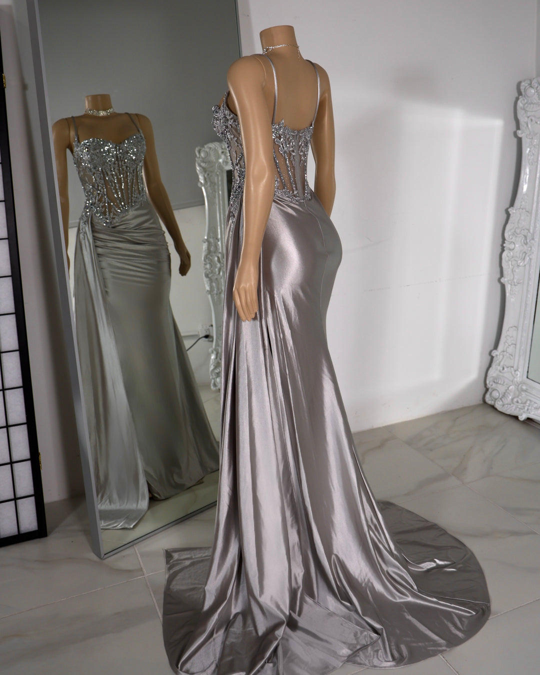 tiana silver dress Michael Costello x REVOLVE Tiana Mini Dress in Silver