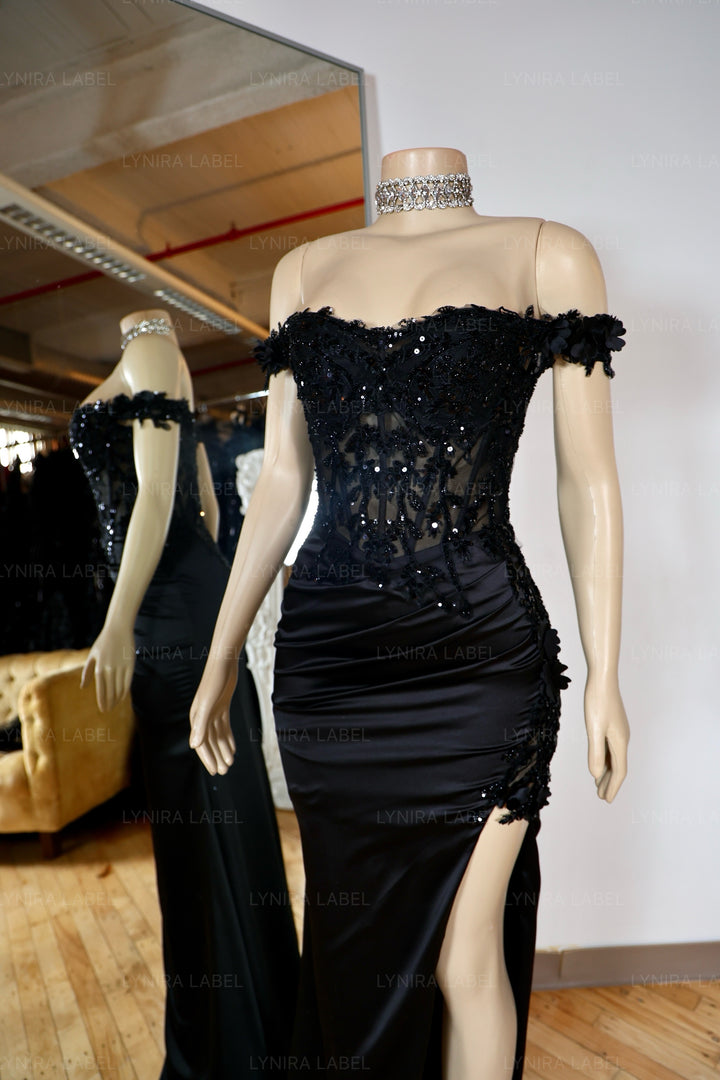 The Arabella Satin Gown