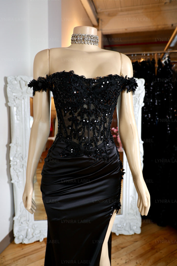 The Arabella Satin Gown