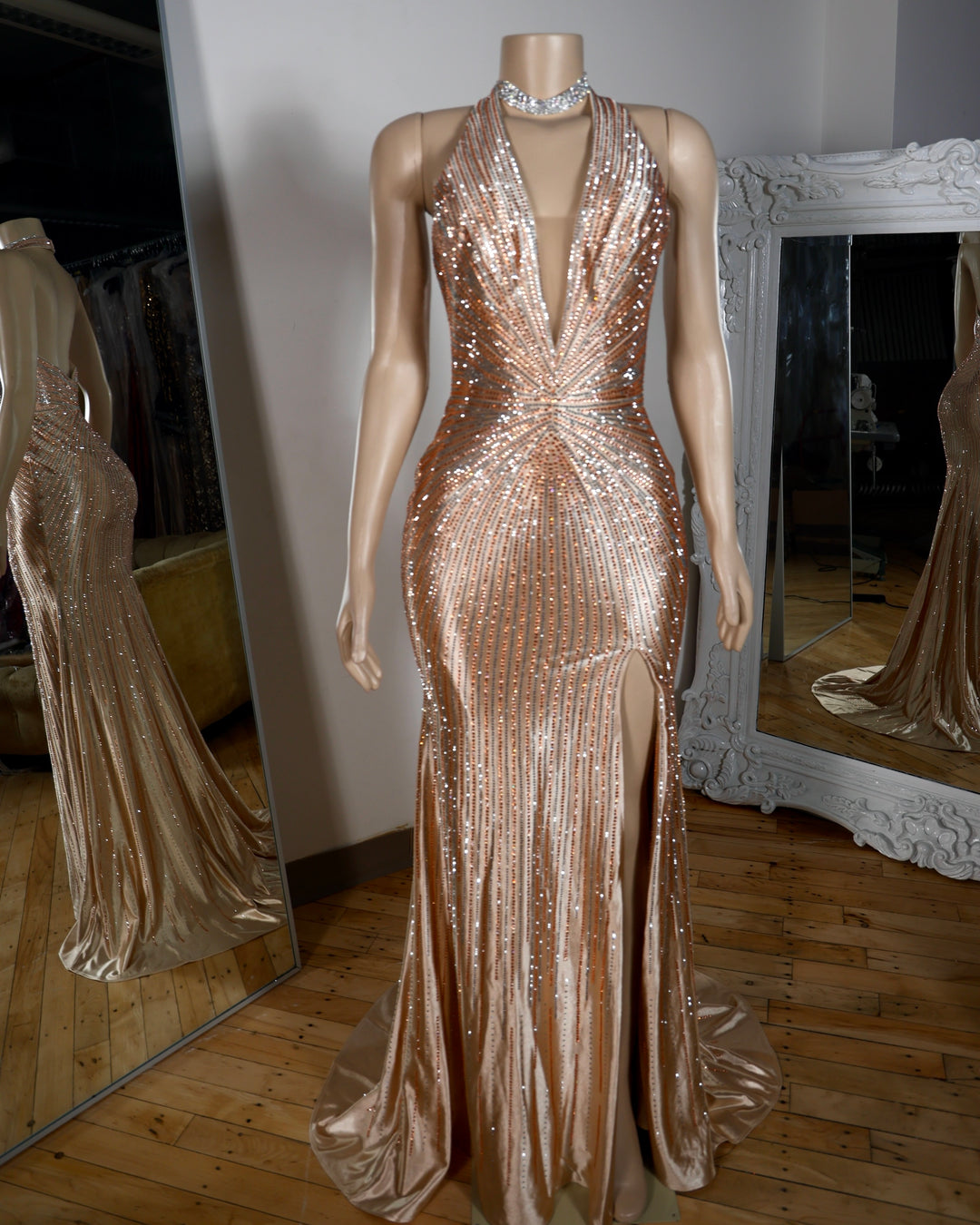 The Luna Rhinestone Gown