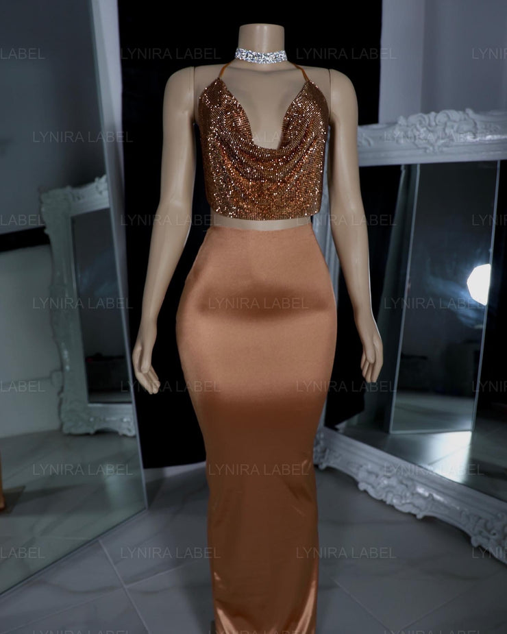 The Azariah Rhinestone Satin Set