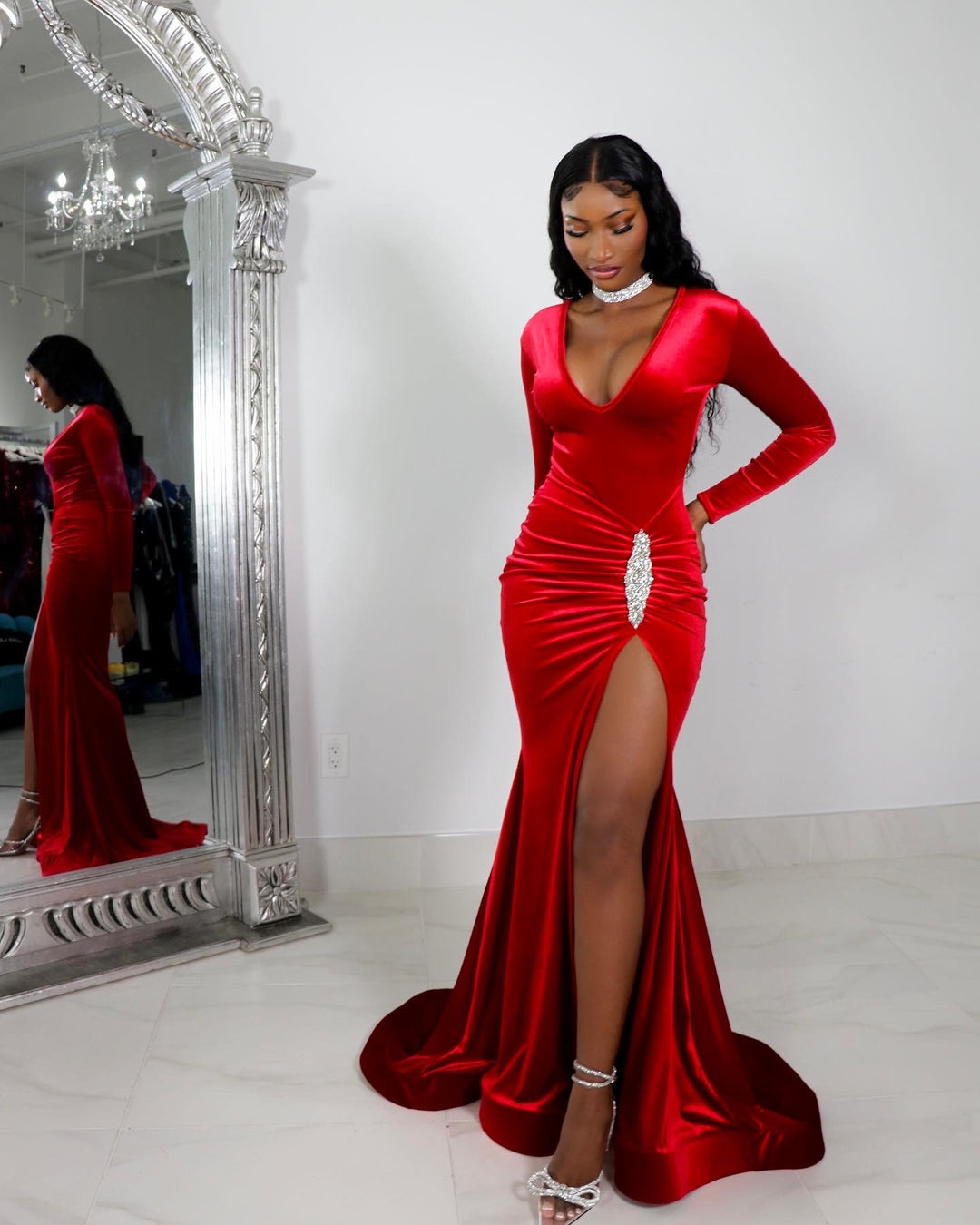 The Cheryl Velvet Gown Lynira Label The Cheryl Velvet Gown Lynira Label