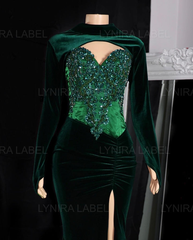 The Ashelyn Corset Velvet Gown