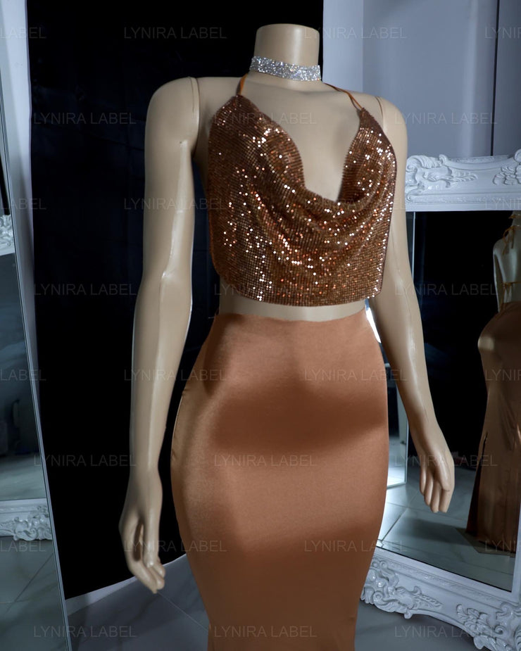 The Azariah Rhinestone Satin Set