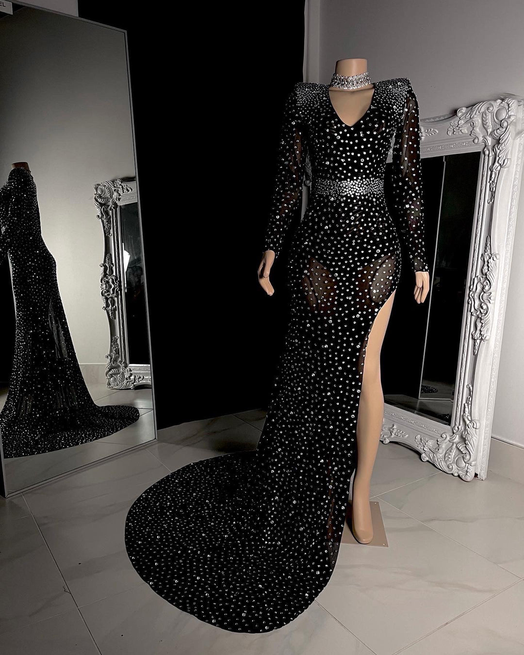The MADISON Rhinestone Gown Lynira Label The MADISON Rhinestone Gown Lynira Label