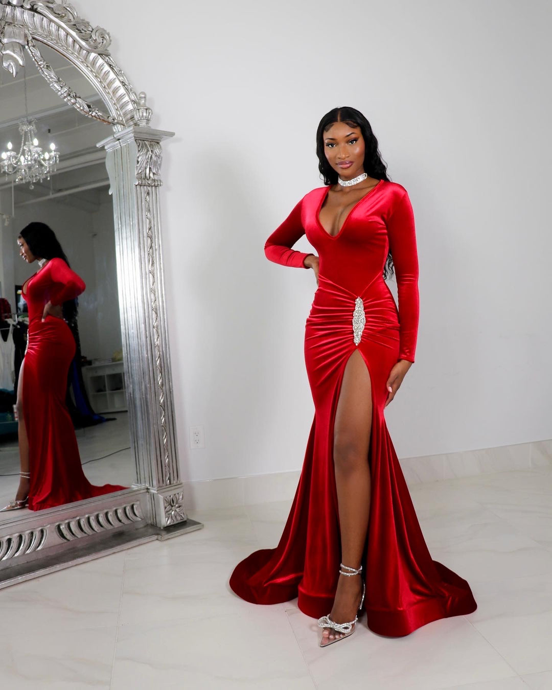 The Cheryl Velvet Gown – Lynira Label The Cheryl Velvet Gown – Lynira Label