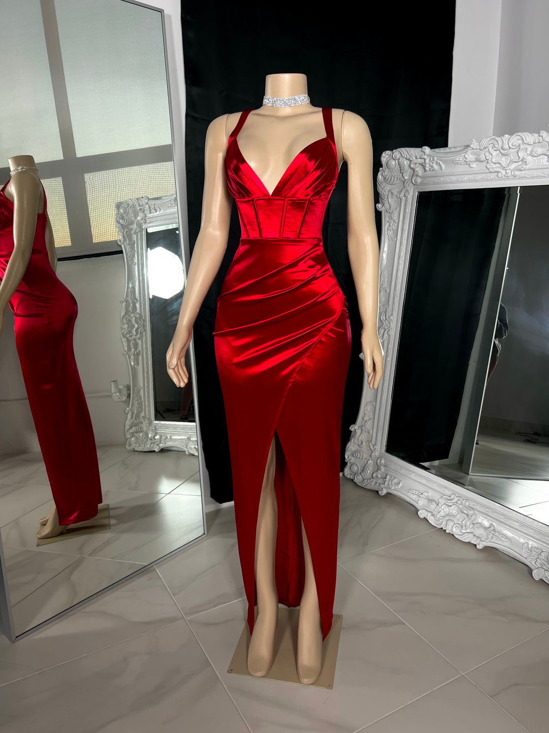 The Patrica Satin Dress Lynira Label The Patrica Satin Dress Lynira Label