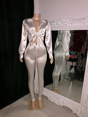 The MARISOL Satin Pants Set