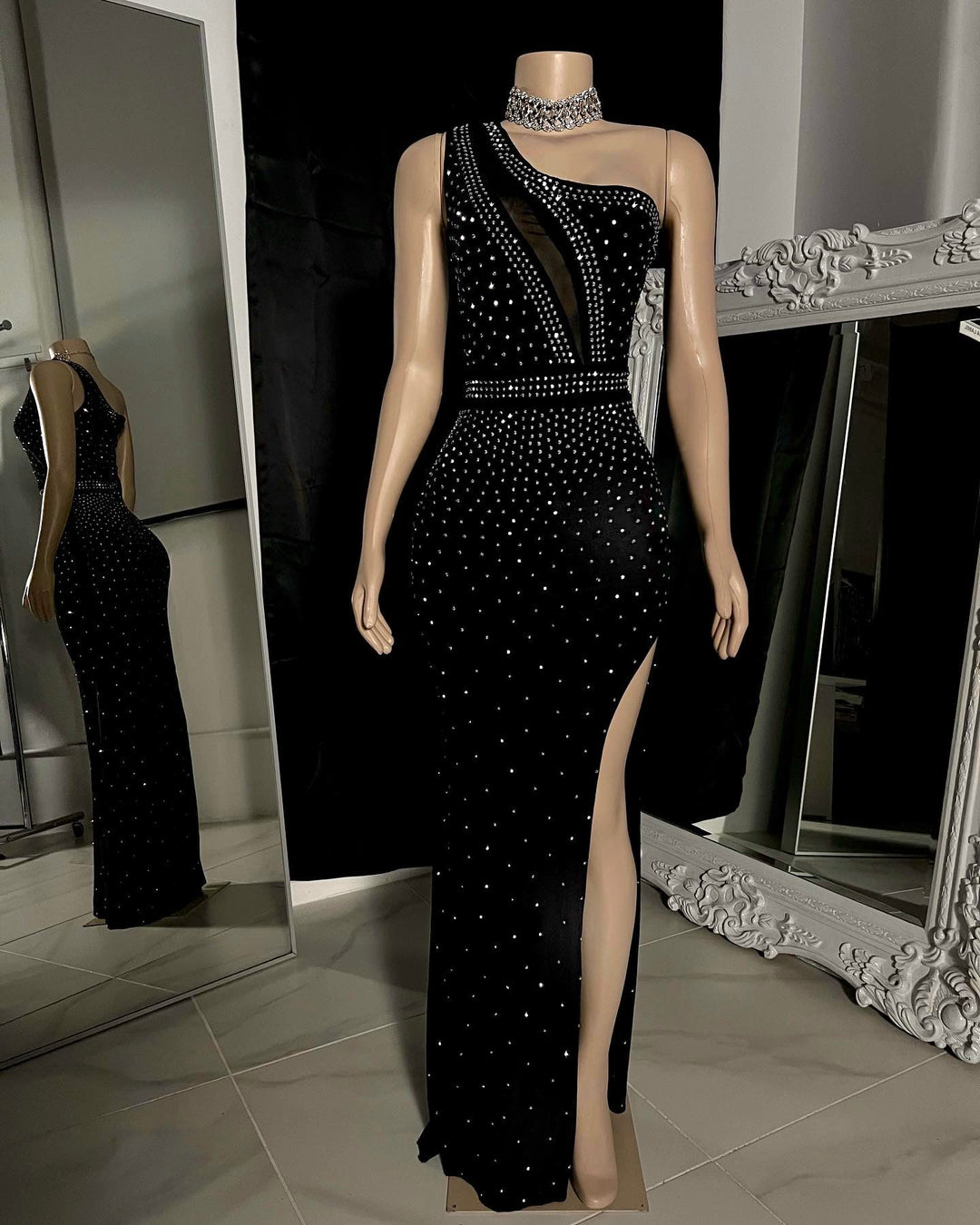 The Leah Rhinestone Gown