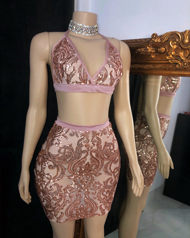 The NATY Sequin skirt Set