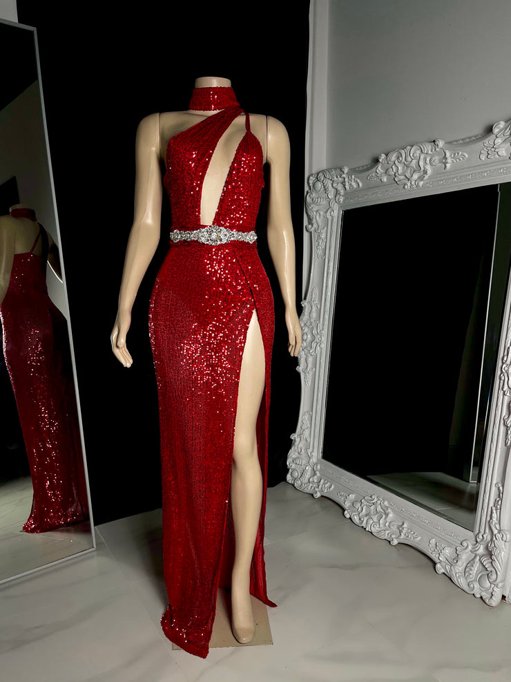 The Ruby Sequin Gown