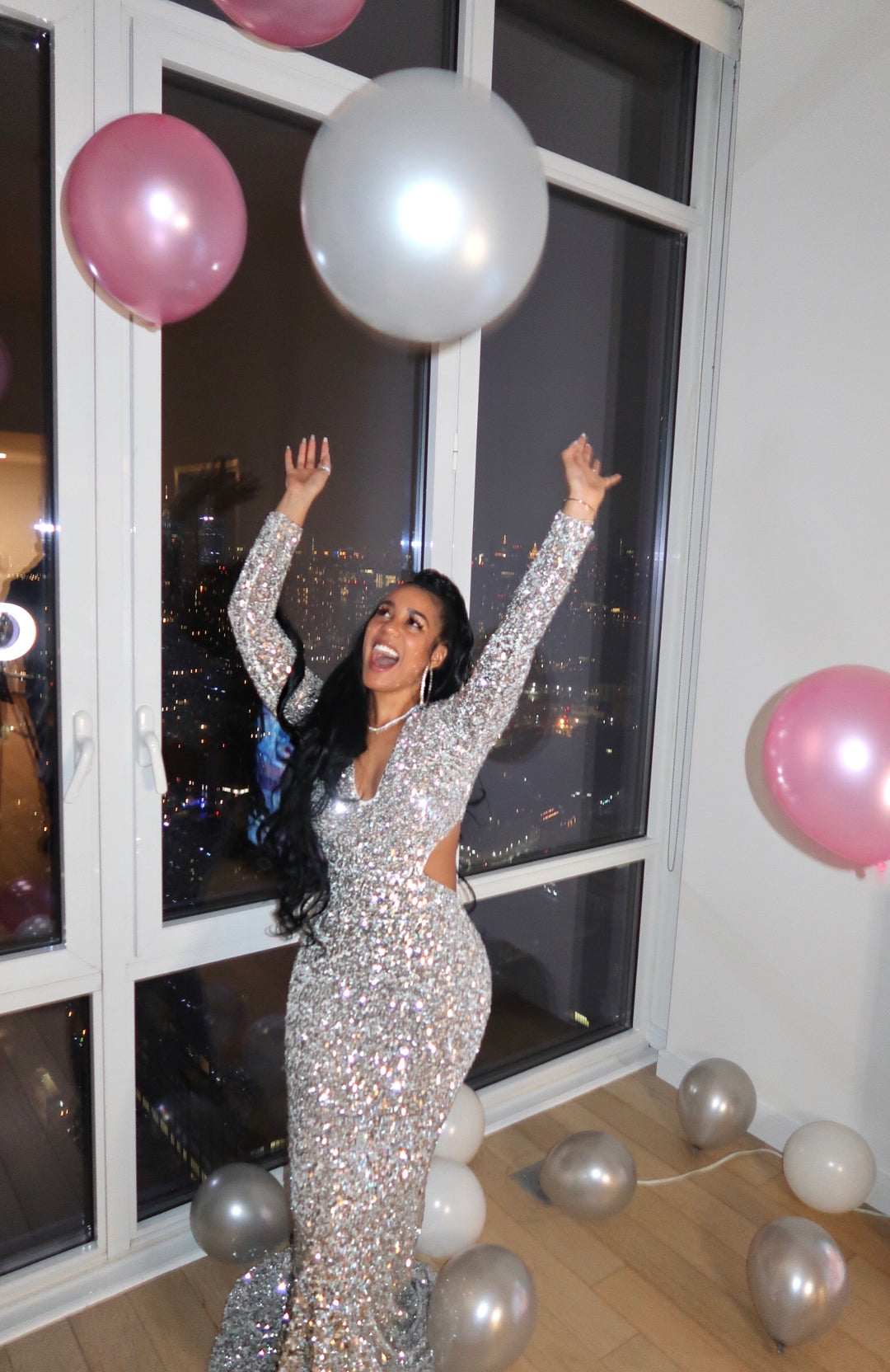 armani sequin dress Emporio Armani Belted Sequined Midi Dress