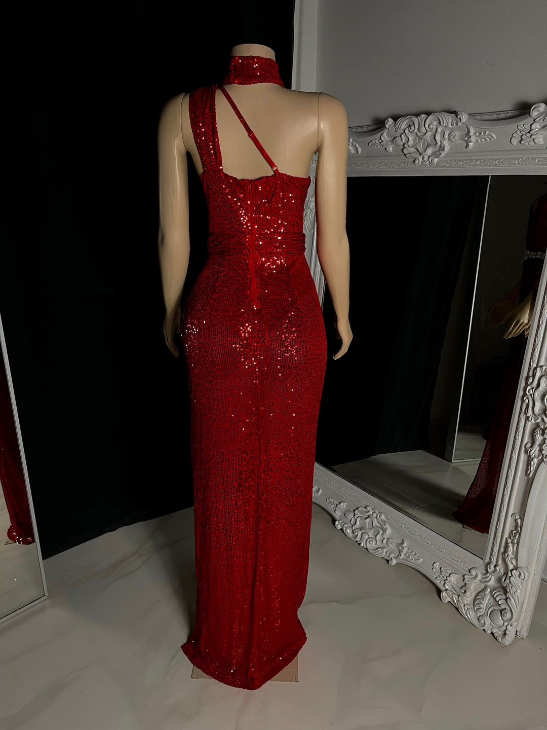 The Ruby Sequin Gown