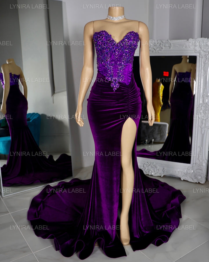 The Camilla Corset Velvet Gown