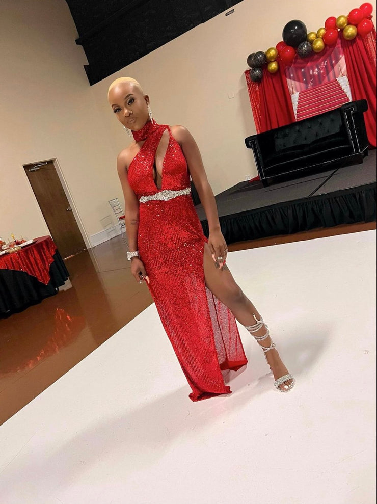 The Ruby Sequin Gown