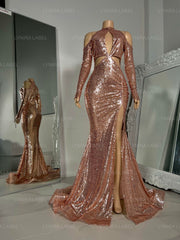 The Anezia Sequin Cutout Gown