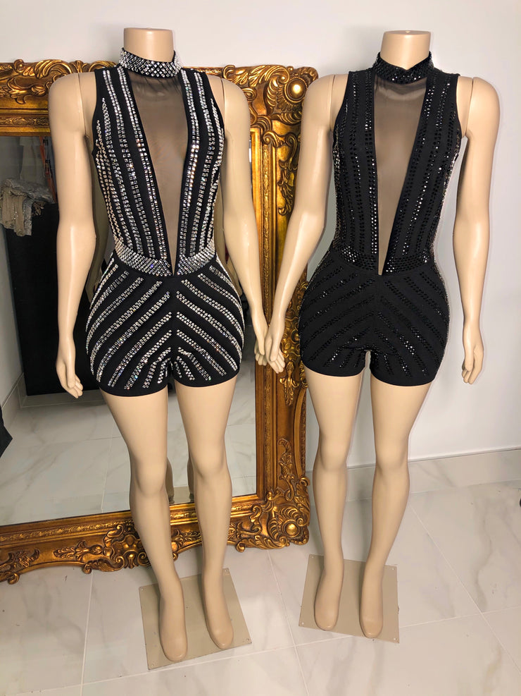The QUINN Rhinestone Romper