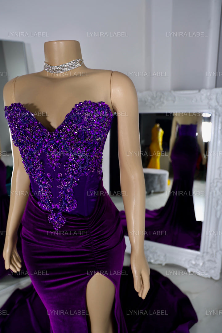 The Camilla Corset Velvet Gown