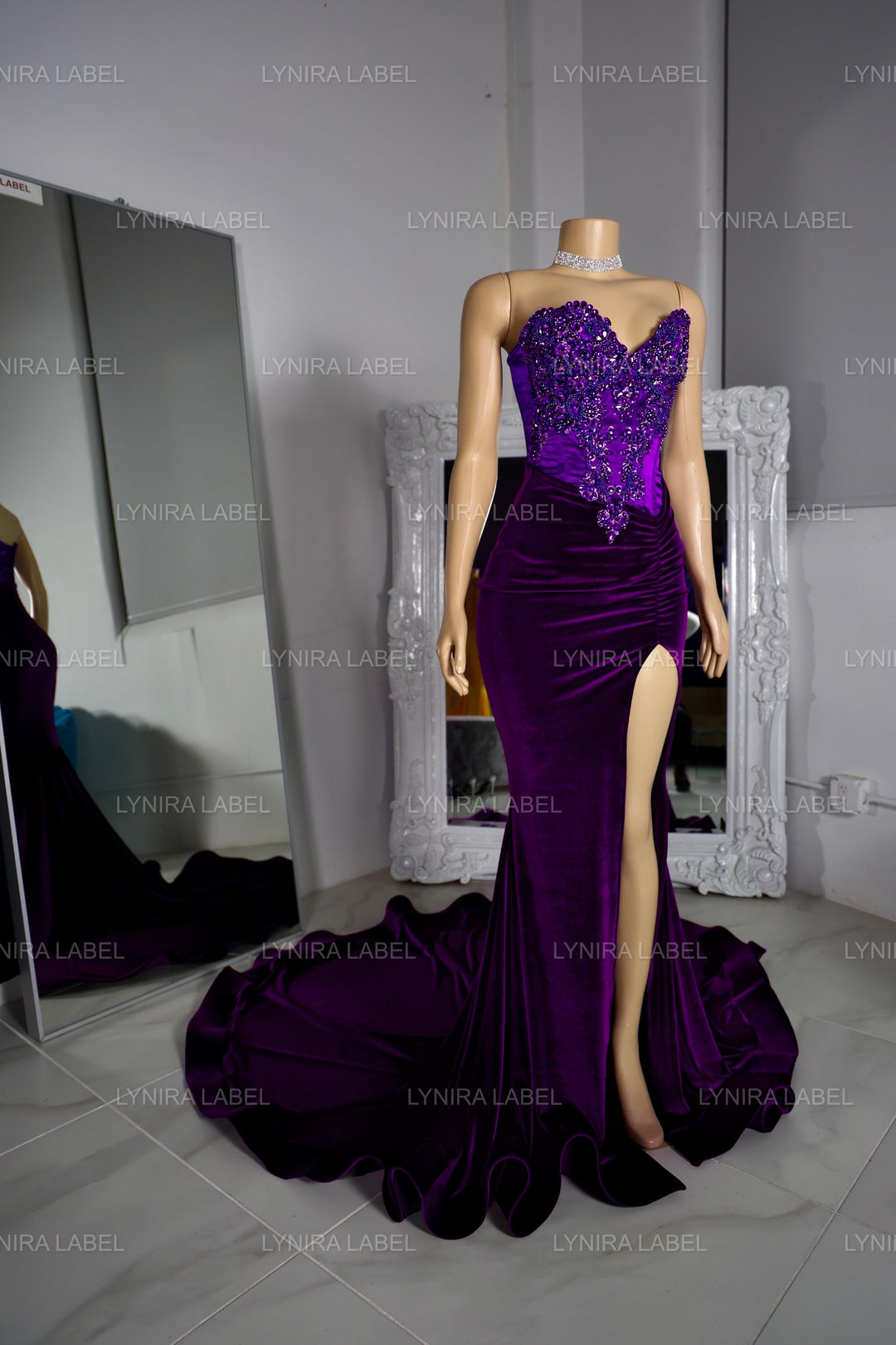 The Camilla Corset Velvet Gown