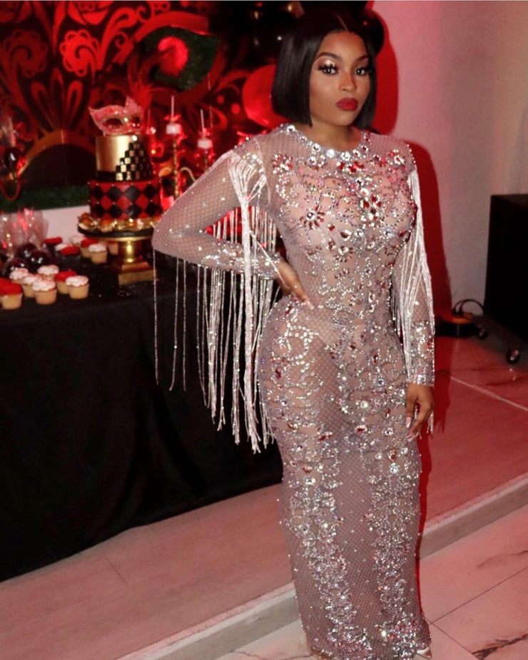 The QUEEN Rhinestone Gown (4413705322580)