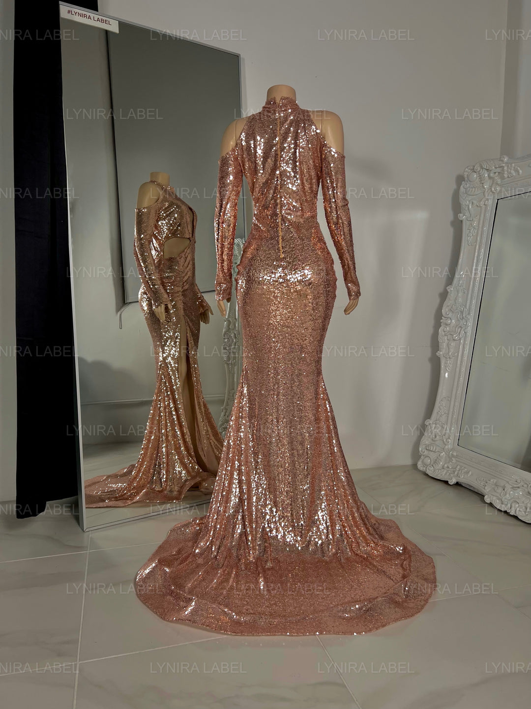 The Anezia Sequin Cutout Gown