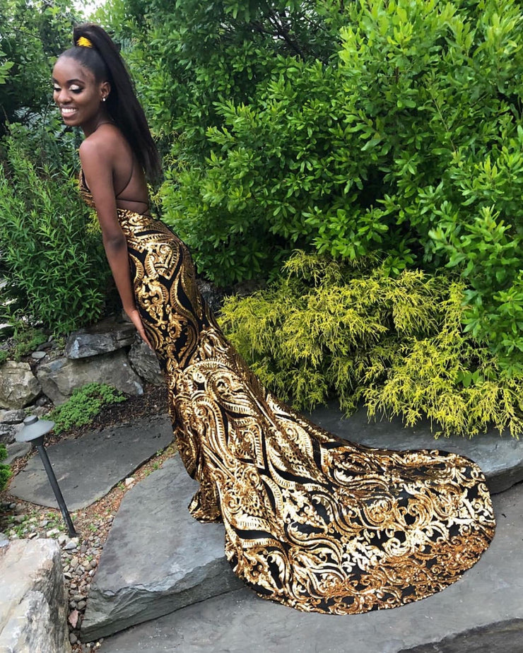 The AALIYAH Sequins Gown