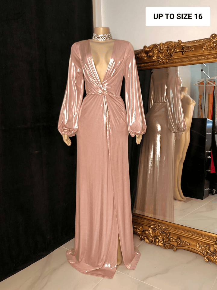 The MARIAH Metallic Gown