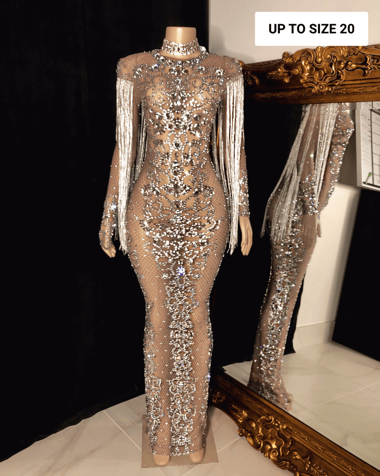 The QUEEN Rhinestone Gown (4413705322580)